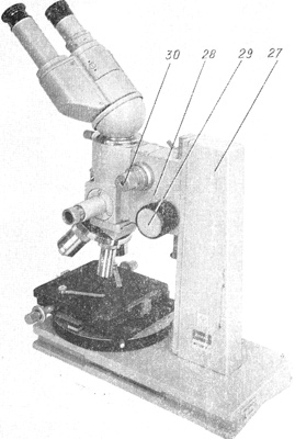 Рис.2. Вид сбоку микроскопа Метам Р-1