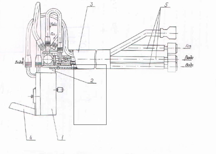 Схема конструкции горелки РГЩ-2