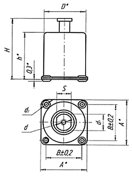 Схема габаритных размеров АПН-6